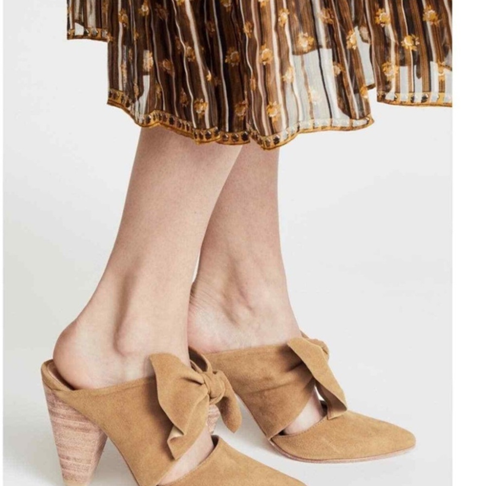 Taupe suede Lucia Bow Heels